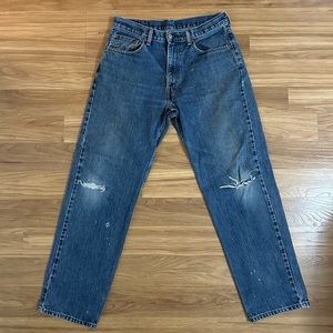 Vintage Distressed Levi’s 550 Denim Blue Jeans 34x32 34 x 32